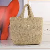 Stripe Lafite Grass Beach Bags women Designer Handbags Purse Classic Fashion Embroidered Letters Pure Hand Woven Bagss Straw Shopping Vacation Summer Woven Purse