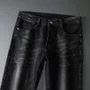 Autumn Men's Jeans Byxor Cotton Straight Elastic Italy Ferraga Brand Busin Pants Classic Style Denim Male210o