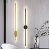 Lâmpada de parede Moderna Luzes LED Simples Dourado Preto Vida Longa Estudo Sala de Jantar Quarto Cabeceira Corredor Loft Hall Lâmpadas Iluminação Interior