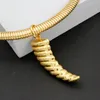 Серьги ожерелья устанавливают модные украшения Нигерия 24K Золотая невеста Dubai Women Horn Оптовые ювелирные аксессуары подарки