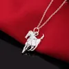 Pendant Necklaces Holiday Gifts 925 Stamp Silver Color Necklace For Women Man Elegant Horse Pendants Noble Party Wedding Jewelry