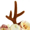 Hair Accessories Gril Antlers Headband Christmas Birthday Rose Flower Hairbands Party Floral Crown Women Po Props