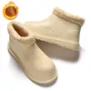 Buty śniegu dla mężczyzn Wodoodporne buty deszczowe zimowe ciepłe kostki bez poślizgu gumowe platforma męska na zewnątrz deszczowe