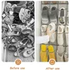 Storage Boxes 24/28 Pocket Over The Door Shoe Organizer Rack Hanging Space Save Hanger Behind Cupboard Sundries Bag