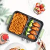 Multifunctionele Kookpan Elektrische Barbecue Grill Hot Pot Koekenpan 2-snelheden Onafhankelijke Temperatuurregeling Non-stick Pan Mini Hot Pot Huishouden Klein