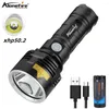 Zaklampen Zaklampen Alonefire H030 Super Krachtige LED XHP50.2 Tactische Zaklamp USB Oplaadbare Linterna Waterdichte Lamp Ultra