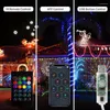 ストリングドリームコラー妖精のクリスマスライトLED STRING BLUETOOTH WS2812B RGBICアドレス可能な音楽ガーランドパーティーウェディングデコレーションUSB DC5V