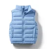 Down Jas Kinderen Puffer Vest Herfst Winter Ultra Licht Eendendons Jassen voor Jongens Mouwloze Vesten Kinderen Pluizige Warme Meisjes jas L230625