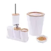 Badtillbehör Set Badrumstillbehör Munnvätt Cup Toalett Borste Vanity Tray 7 Pieces Housearming Gift for Housual El Home