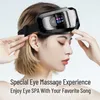 Masseur pour les yeux chauffé avec Bluetooth Musique Vibration 16D Instrument de massage par compression pour les migraines Soulagement des cernes 230718