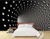 Wallpapers Bacal Custom Wallpaper 3D Large Murals Black And White Time Space Ramp TV Background Wall Papers Home Decor