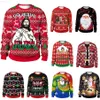 Camisolas Masculinas Homens Mulheres Camisola Engraçada Jesus Feia de Natal Pulôveres de Outono Gola Redonda Festa de Férias Casa Festival Xmas Jumpers Tops Moletom L230719