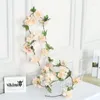 Decorative Flowers Air Conditioning Pipeline Decoration Rattan Vine Rose Flower Pography Background Simulation Props Cherry Blossom