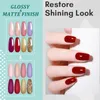 Nail Treatments Makartt 8ML Matte Top Coat and High Gloss Top gel Bottom Coat Set - No Wipe Top Coat gel nail polish Matte Finish 230718