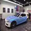Super Gloss Candy Dreamy Grey Blue Vinyl Wrap Adhesive Sticker Film Glossy Rock Grey Car Wrapping Foil Roll Air Bubble281z