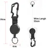 Other Office School Supplies 3 pcs/lot Retractable Keychain Heavy Duty Badge Holder Reel with Multitool Carabiner Clip Key Ring with Steel Wire Supplies 230719