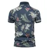 Polo da uomo AIOPESON 100% cotone polo stile hawaiano manica corta abbigliamento estivo casual sociale di alta qualità 230718