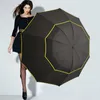 Paraplyer 130 cm stor högkvalitativ paraply män regn kvinna vindtät stora paraguas manliga kvinnor sol 3 flodande utomhus