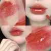 LIGLISS 1PC JELLY Glaze Transparent Mirror Water Lipstick Peach Czerwone Kilatnicze pomadki Wodoodporne nietoperzowe kubki Koreańskie