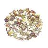 35pcs Alloy Jewelry Charms with gold plated and colorful Rhinestone Mixed Delicated Fit For Women2275