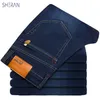 SHERAN 2019 Nieuwe katoen Klassieke Jeans Mannen Hoge Kwaliteit Denim broek zachte heren broek herenmode Denim Broek Male2666