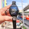 orologio Professional Luxury mens soul Factory quadrante nero PVD Time Day Black rubbe Richardwatch Quartz Watche