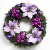 Decorative Flowers & Wreaths Christmas Wreath Artificial Flower And Pine Branch For Front Door Window Outdoor Decoration HomeDecorative