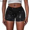 Shorts pour femmes 2023 Sexy femmes Sequin pour noir rouge argent haute élasticité brillant fête discothèque danse bas filles portent