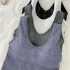 Yoga Outfit Sports Vest Beautiful Back Plaid Tube Top Cute Girl Student Shockproof Gathering Underwear Without Steel Ring Bra