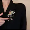 Stift broscher lyx design phoenix kubik zirkon för kvinnor mode djur fågel fjäril corsage stora pin kapptillbehör 2023 gåva 230718