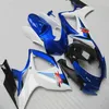 Anpassen für Suzuki GSXR 600 750 Verkleidungsset GSXR600 GSXR750 Verkleidungen 2006 2007 06 07 Blau weiße Verkleidungen240l