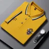 Hommes Polos Mode Coréenne Coton Cheval Jersey Broderie Marque Tshirt Casual Polo Cou À Manches Courtes 230718