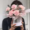 Emballage cadeau 1 PC Mini fleur emballage rond papier boîte emballage câlin seau fête de mariage décorer Vase