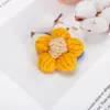 Haaraccessoires Ins Wind Touw Schoolmeisje Koreaanse Versie Van De Wol Bloem Net Rood Leer Rib Fluffy Ring Handgemaakt Ornament