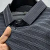 Polos de los hombres de malla de seda de hielo polos huecos 2023 verano Corea moda transpirable camisetas sueltas hombres ropa de manga corta camiseta Ropa 230718