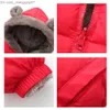 Down Coat Children's Cotton Thick Coat Girls' Jacket Baby Winter Warm Coat Zipper Hooded Clothing Boys' Jacket Z230720