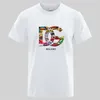 남자 T 셔츠 여름 고급 알파벳 문자 인쇄면 티셔츠 짧은 슬리브 남자 탑 캐주얼 Y2K 패션 티 의류 의류