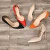 Dress Shoes Large Size 46 Ladies Pointed Toe Pumps Sexy Kid Suede Leather Stilettos Women Concise Thin High Heels Female Office H0022