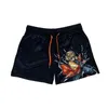 Shorts Masculino Curta Metragem Harajuku Praia Estilo Simples Fruta do Diabo Impressão 3D Roupa de Banho Grande 6GG Preto 230718