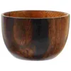 Bowls Wood Salad Bowl Wooden Fruit Plate Serving Japanese-style Small Kitchen Counter