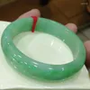 Bangle Send Certificate Burma Jade Bangles Light Green Jadeite Myanmar Certified Jades Stone Armband Women Lucky Amulet Gifts