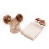 2019 Brand New Newborn Baby Kids Girls Boys Winter Warm Knit Hat Furry Balls Pompom Solid Cute Lovely Beanie Cap GiftsZZ