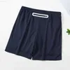 Mäns shorts Summer Sports Shorts Män Double Layer Casual Quick Drying Night Running Back Midjeficka Fake Two Piece Five Point Pants L230719