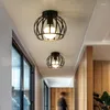 Ceiling Lights Retro Vintage Cozy Decor Led Lamp For Bedroom Corridor Dining Room Black Loft 110v 220v E27 Socket