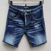 DSQ Phantom Turtle Jeans Men Jean Mens Luksusowy projektant chude zryta chłodna przyczynowa dziura dżinsowa marka mody Fit dżinsy Man Washed234i