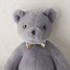 High quality hand-made 43cm blue gray color Mediterranean style plush bear unique shape design gives more meaning to the doll suitable for couples to give gifts