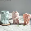 Velas Velas Molde de silicone menina bonita vaso de flores concreto resina gesso vela cristal epóxi DIY artesanato decoração vaso molde 230202 Z230719