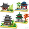 Blocs Ville Creative Style Chinois Architecture Ancienne Amour Crépuscule Pavillon Zuiweng Pavillon Blocs de Construction Briques Jouets Cadeaux R230720