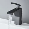 Torneiras de pia de banheiro cinza/branco simples bacia fria e água torneira lavatório pedestal alça única cachoeira b633