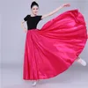 720 Graden Satijnen Rok Buikdans Vrouwen Gypsy Lange Rokken Danser Praktijk Slijtage 15 Kleuren Diverse Effen Paars Goud Dans rok